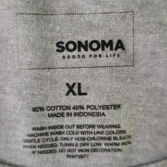 Sonoma Goods For Life® Women's Gray Graphic Short Sleeve Crewneck Pullover Top - Picture 4 of 10